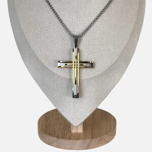 Men Stainless Steel Cross Pendant